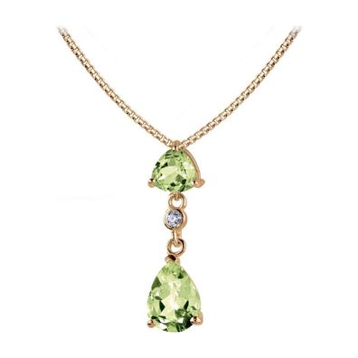 Jacques Lemans - Kette Sterlingsilber vergoldet mit Peridot - SE-C108G