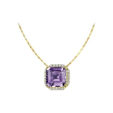 Jacques Lemans - Kette Sterlingsilber vergoldet mit Amethyst - SE-C104H