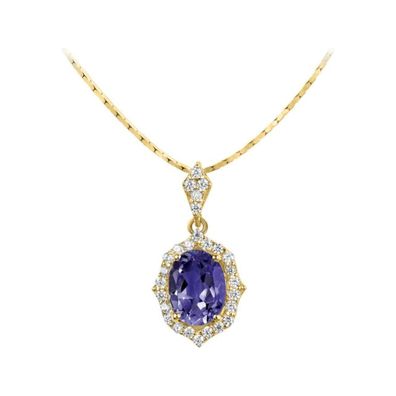 Jacques Lemans - Kette Sterlingsilber vergoldet mit Amethyst - SE-C115G