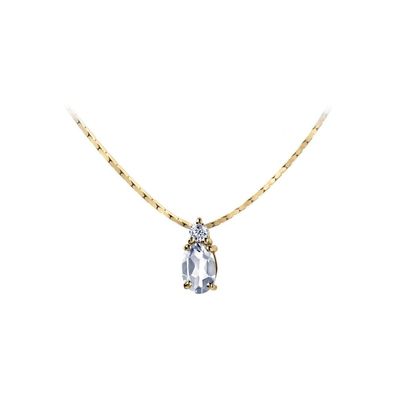 Jacques Lemans - Kette Sterlingsilber vergoldet mit White Topaz - SE-C113F