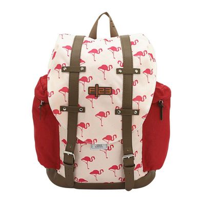 F23 - Rucksack, F23, Flamingo, Polyester, beige/koralle