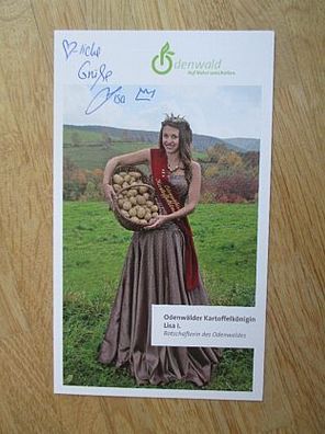 Odenwälder Kartoffelkönigin Lisa I. - handsigniertes Autogramm!!!