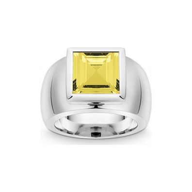 Quinn - Silberring mit Lemonquarz - 021834748 - Weite 58