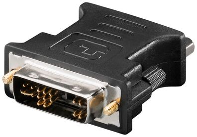 Goobay Analoger DVI-A/VGA Adapter, Schwarz - DVI-A-Stecker (12 + 5 pin) > VGA-Buchse