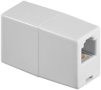 Wentronic Telefon Adapter, Weiß - RJ11/RJ14-Buchse (6P4C) > RJ11/RJ14-Buchse (6P4C)