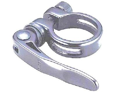 Sattelklemmring 31,8mm mit Schnellspanner ALU silber SC70QR