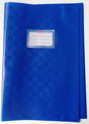 Herlitz 5204045 Heftumschlag, DIN A4, blau, baststruktur