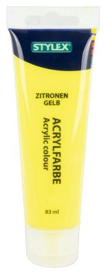 Stylex 28641 Acrylfarbe 83 ml Tube Zitronengelb