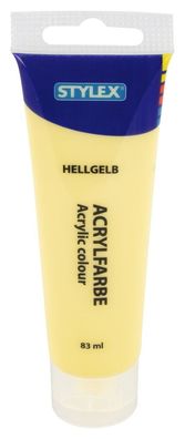 Stylex 28760 Acrylfarbe 83 ml Tube hellgelb matt pastell