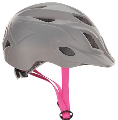 Prophete 0751 Inmold Kinder-Schutzhelm mit LED - XS (48-54cm) - grau/pink