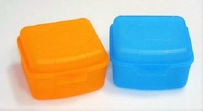 Snack Box Obst / Proviantbox 0,9 Liter - 13 x 12 x 8 cm - diverse Farben