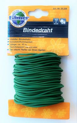 12er Pack Filmer 25226 Bindedraht für Pflanzen stabil 10 m Länge 2,5 mm Durchmesser