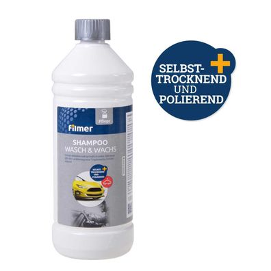 Filmer 60.099 Auto-Shampoo Wasch & Wachs, 1000 ml Konzentrat für 250-300 Liter