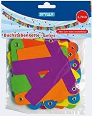 Stylex 14268 Buchstabenkette "Alles Gute zum Schulanfang" - 2,7 m