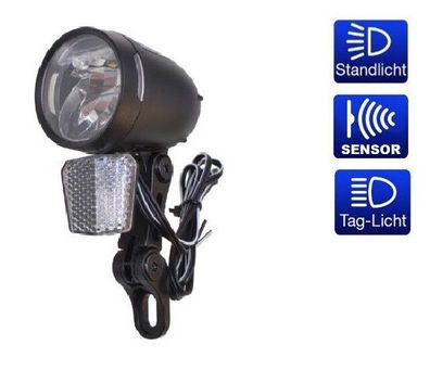 Filmer 40.024 LED Scheinwerfer 80 LUX mit Tagfahrlicht, Sensor und Standlicht