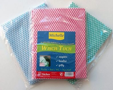 Michellle Wischtuch 51 x 38 cm, 10 er Pack - farbig