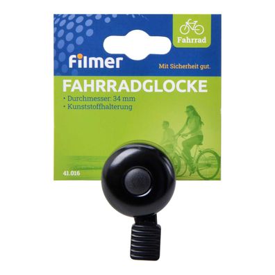 Filmer 41016 MTB Fahrradglocke Mini schwarz