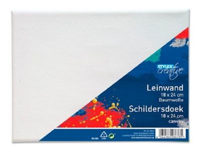 Stylex 28633 Leinwand, 18 x 24 cm - weiß - 100% Baumwolle - 1 Stück