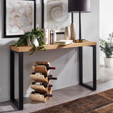 Wohnling Konsolentisch 120x39x75,5cm Anrichte Ablagetisch Flurtisch Eiche Tisch