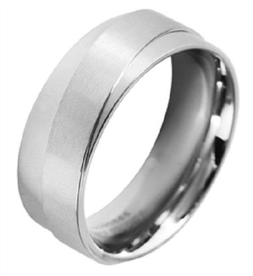 Akzent 5080016-62 Damen Ring Edelstahl silberfarben Ringgröße: 62