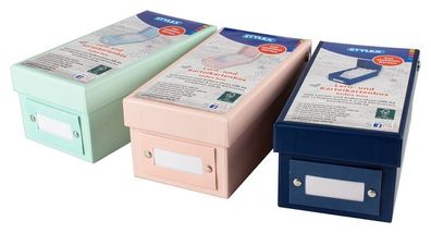 Stylex 42669 Lern- und Karteikartenbox, DIN A8 inkl. 350 Karteikarten - diverse