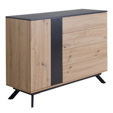 Wohnling Sideboard 110x87x40 cm MDF Eiche Dekor Kommode Anrichte Standschrank