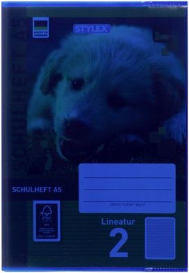 Stylex 40563 Heftumschlag, DIN A5, blau, transparent