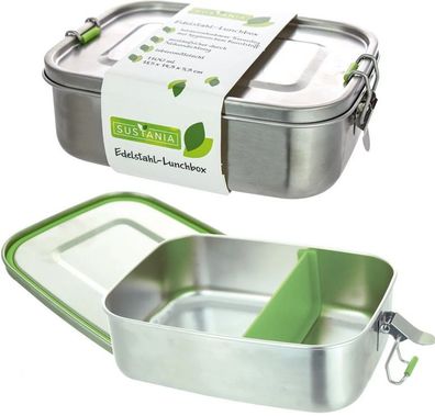 Sustania Liverno Eine Edelstahl Lunchbox Deckel Dichtring ca. 20 x 14,3 x 6,1 cm