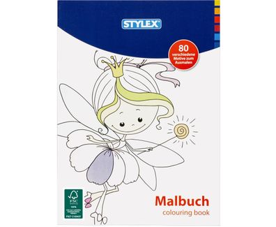 Stylex 77081 Malbuch, DIN A4, 80 Motive zum Ausmalen