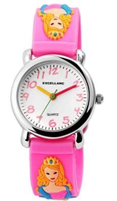 Excellanc 4500019-001 Kinderuhr rosa "Prinzessin" Analog