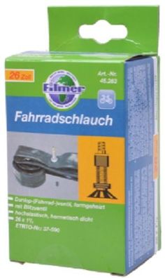 Filmer 45.283 Fahrradschlauch 26 x 1 3/8 Dunlop - Schlauch für 26" Fahrrad