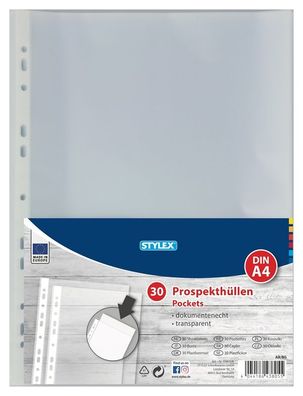 Prospekthüllen, DIN A4, 30 Stück