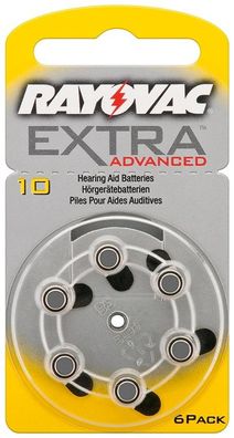 Rayovac Extra Advanced PR70 / 10A - Zink-Luft Hörgeräte-Knopfzelle, 1,4 V