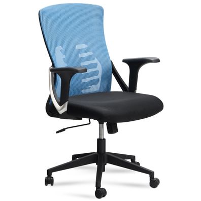 Amstyle Bürostuhl Schreibtischstuhl Mesh Blau Drehstuhl Ergonomisch 120 kg