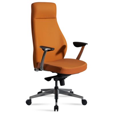 Amstyle Bürostuhl Schreibtischstuhl Kunstleder Caramel Drehstuhl Ergonomisch