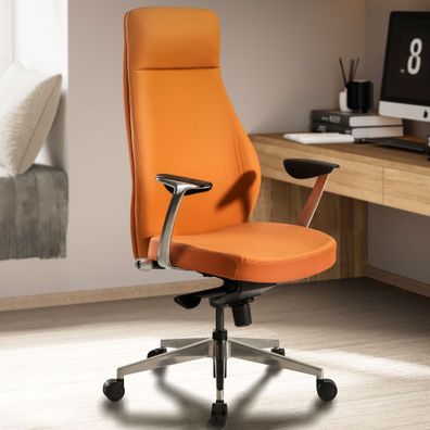 Amstyle Bürostuhl Schreibtischstuhl Kunstleder Caramel Drehstuhl Ergonomisch