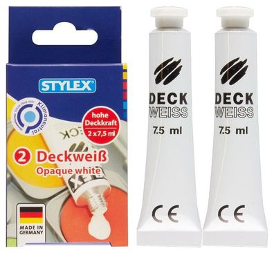 Stylex 25024 Deckweiß, 2 Tuben à 7,5 ml