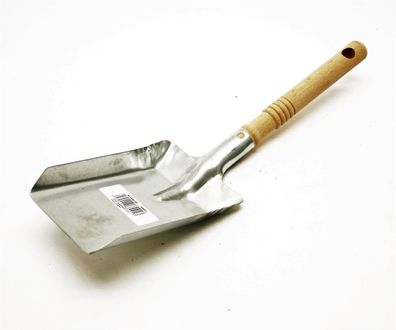 Kohlenschaufel Zink mit Holzgriff