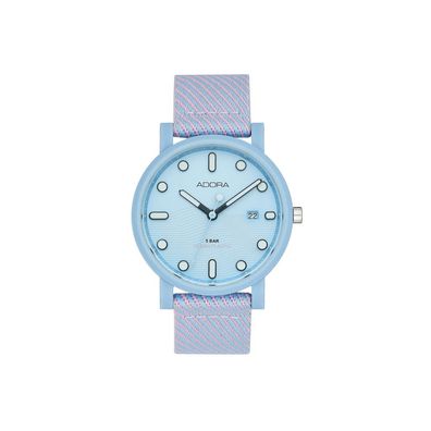 Adora Ocean Armbanduhr Ø 37mm analog blau Nylonband Kunststoffgehäuse