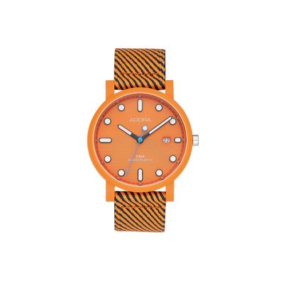 Adora Ocean Armbanduhr Ø 37mm orange Nylonband Kunststoffgehäuse