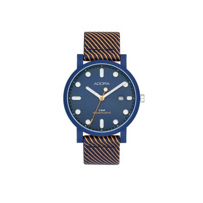 Adora Ocean Armbanduhr Ø 37mm blau Nylonband Kunststoffgehäuse