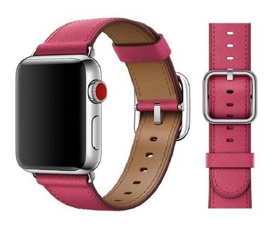 Original Apple Classic Buckle Armband 42/44/45mm MQV22ZM/A Pink Fuchsia 4. Gen