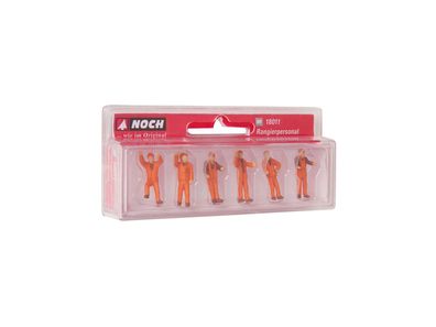 Noch H0 18011 Figuren-Set 6-tlg, Personen Rangierpersonal orange 1:87