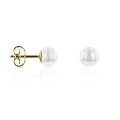 Luna-Pearls - 311.0324 - Ohrstecker - Süßwasser-Zuchtperle 6-6.5mm - 585 Gelbgold