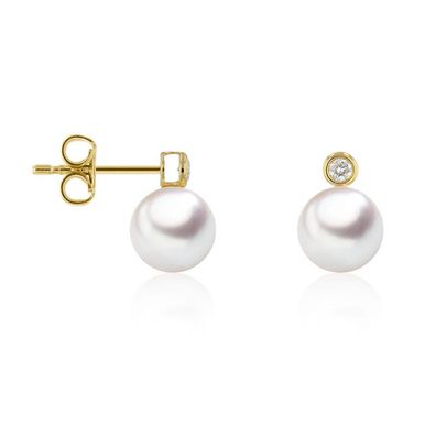 Luna-Pearls - 312.1279 - Ohrstecker - 750 Gelbgold - Akoyaperle 6.5-7mm