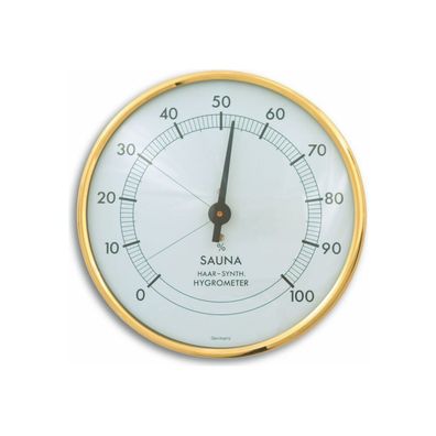 TFA - Analoges Sauna-Hygrometer mit Metallring 40.1003 - gold/weiß