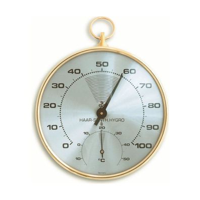 TFA - Analoges Thermo-Hygrometer mit Messingring 45.2007 - gold