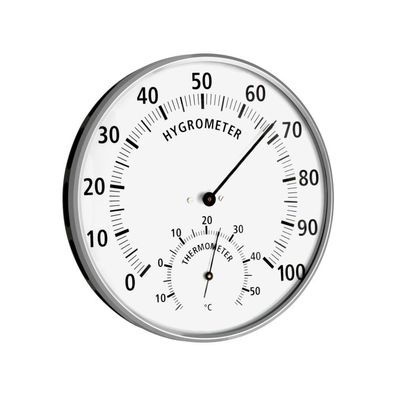 TFA - Analoges Thermo-Hygrometer mit Metallring 45.2019 - silber/weiß