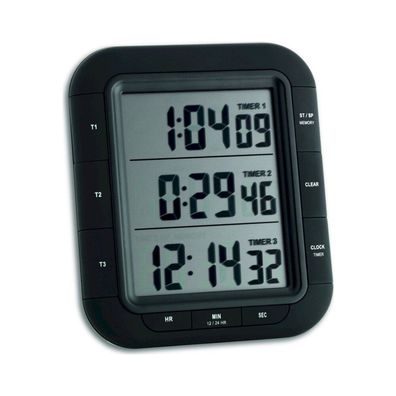 TFA - Digitaler 3-fach-Timer TRIPLE TIME XL 38.2023 - schwarz