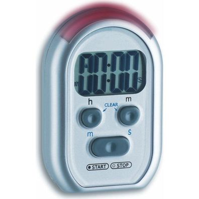 TFA - Digitaler Timer und Stoppuhr SHAKE AWAKE 38.2019 - silber